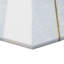 Margo 9" Hexagon Marble and Brass Mosaic Tile-552867190