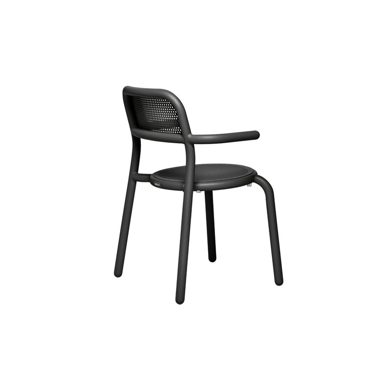 Toni Tavolo Outdoor Dining Table Set With Armchairs, Anthracite