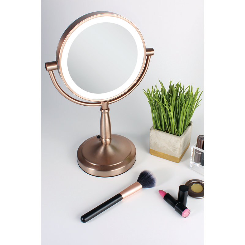 Mcelvain Metal Flat Mirror, Rose Gold