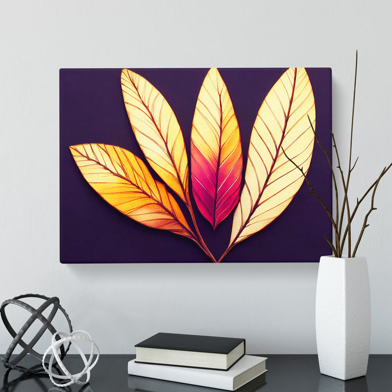 Deco Plant Leaf Vol.3 - Wrapped Canvas, 35cm H x 50cm W x 3cm D