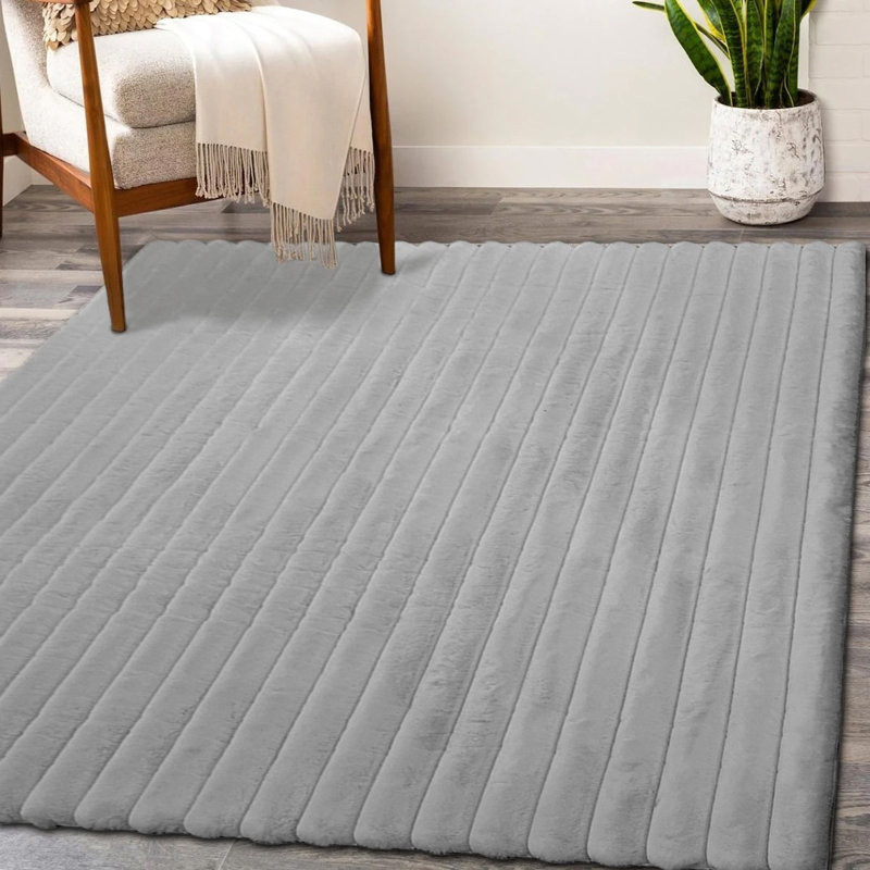 Tapis à poils longs 5X7, Rectangle 5 pi 3 po x 7 pi 7 po