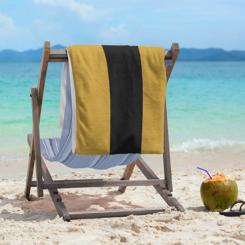 Beach Towel, Dark Gold/Black