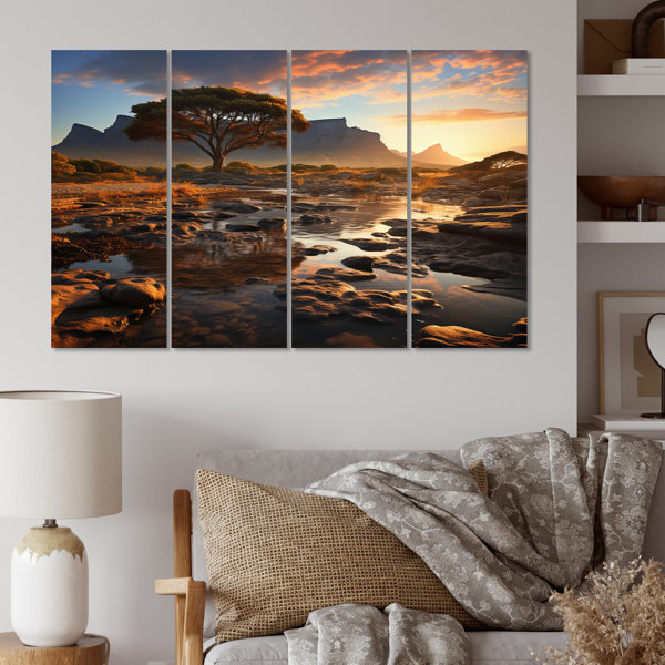 Union Rustic Mountain National Park In Africa I On Canvas 4 Pieces ...