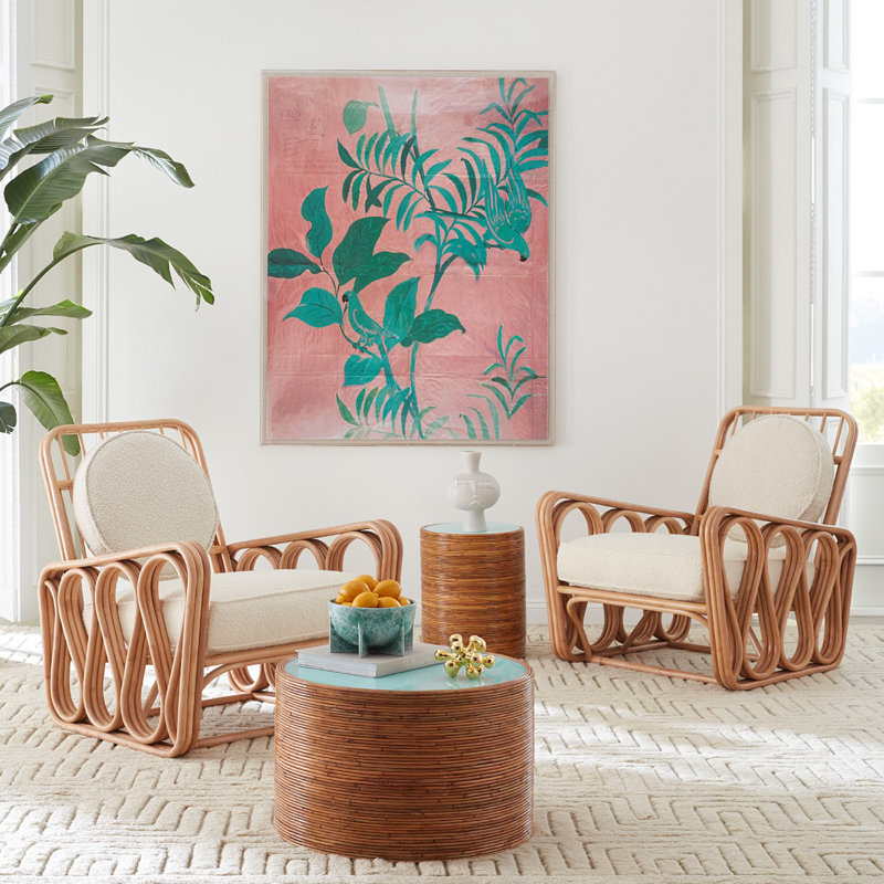 Riviera Cocktail Table, Black Painted Celadon, 15" H x 24" L x 24" W