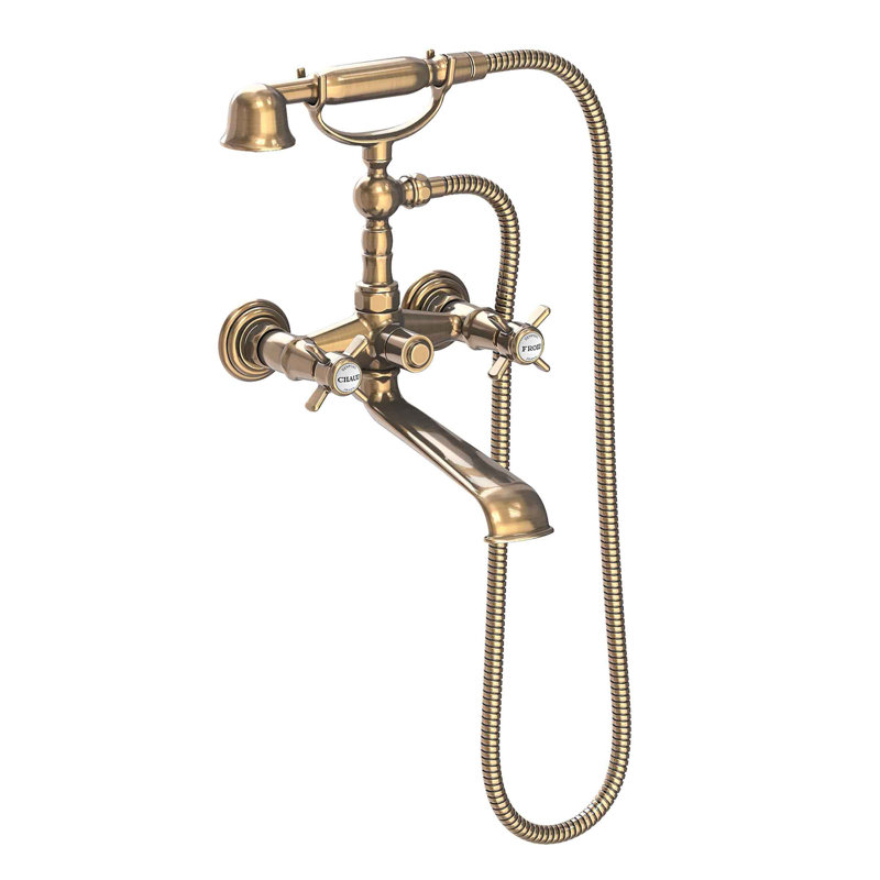 Fairfield Wall Mount Exposed Tub & Hand Shower Set, Satin Bronze