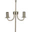 Seraphine Matt Antique Brass Metal and White Cotton Mix Scallop Shaded Table Lamp