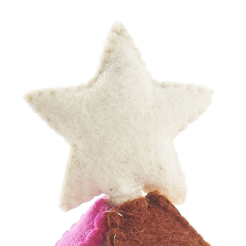 Handmade Multicolor Tabletop Christmas Tree in Hand Felted Wool