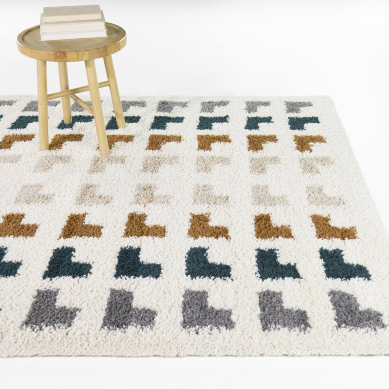 Tapis multicolore Asahel, Rectangle 5 pi 3 po x 7 pi