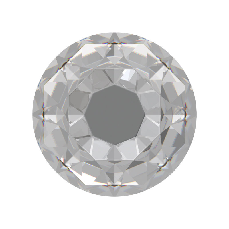 1-1/4 Inch Clear Glass and Chrome Round Cabinet Knob Set