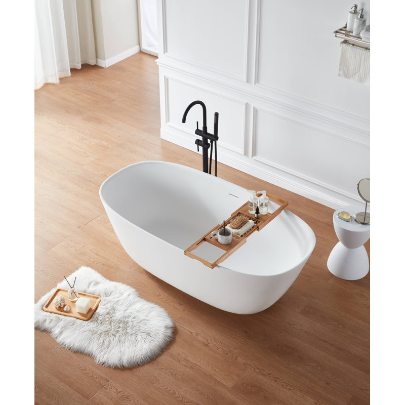 55.12'' x 27.56'' Soaking Solid Surface Bathtub