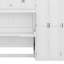 Lit escamotable simple 6 tiroirs avec garde-robe, tablettes, armoire et bureau-1050434226