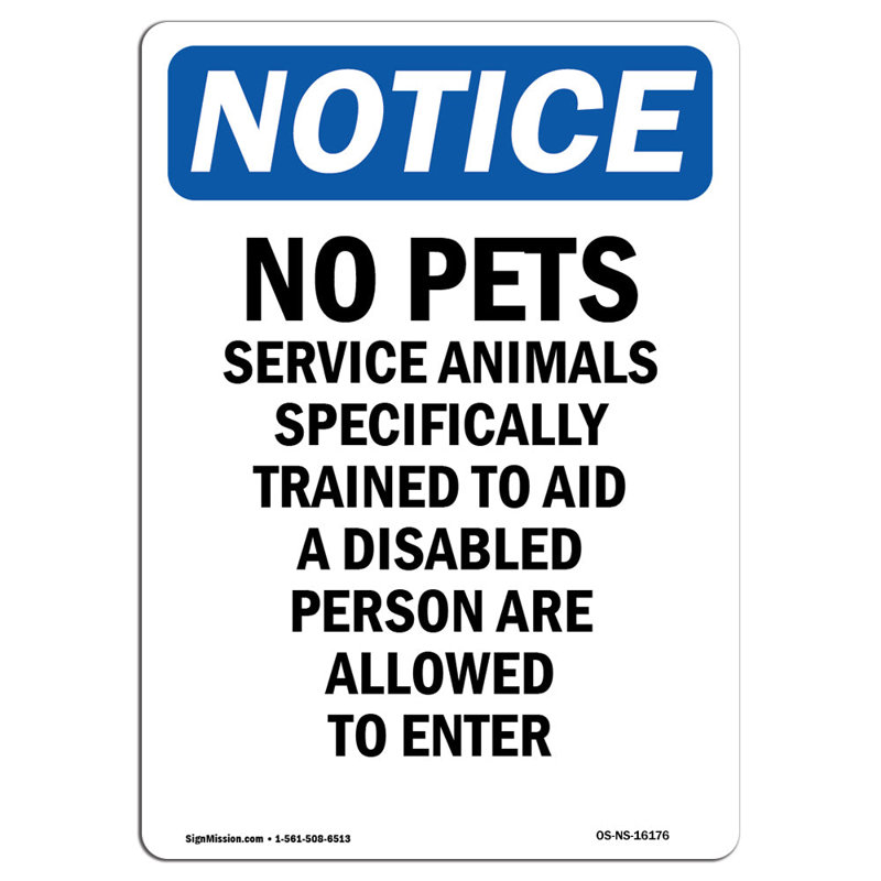 No Pets Sign