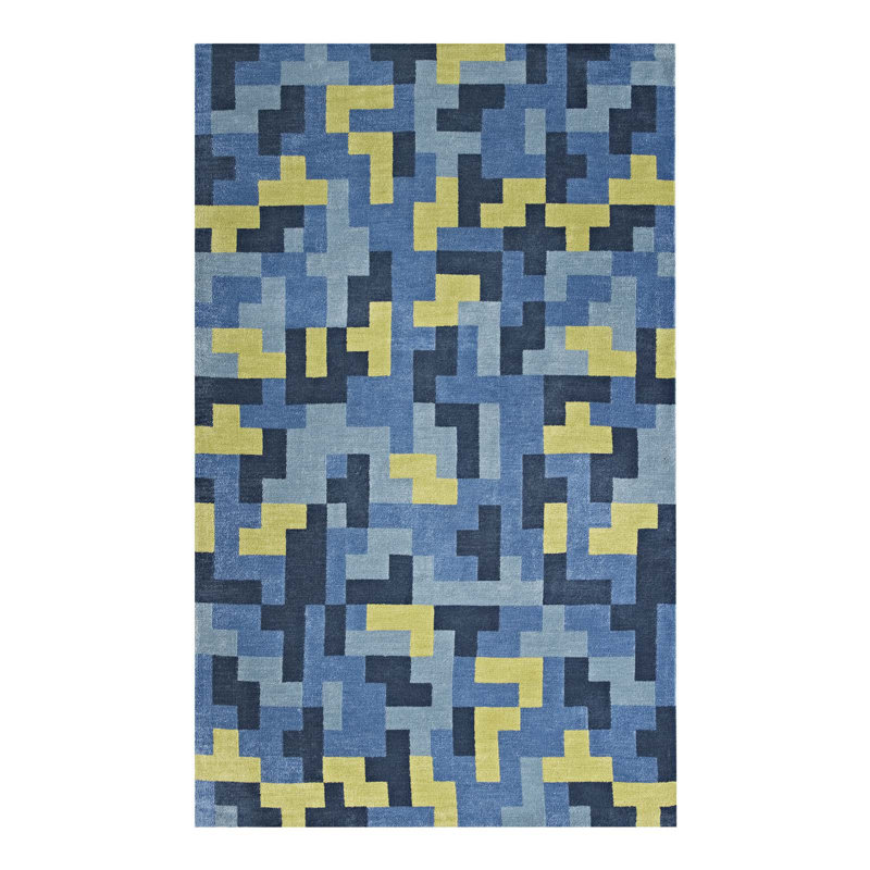 Modway Andela Interlocking Block Mosaic Area Rug, Rectangle 8' x 10'