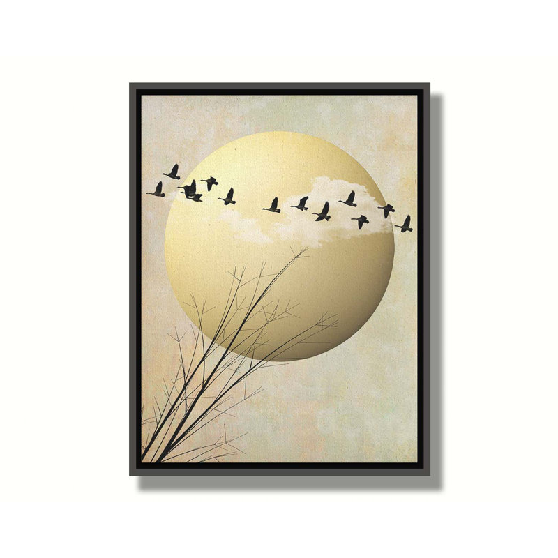 Flying West par Hal Halli. Estampe numérique, H 40,5 po x l 30,5 po, Noir, Impression encadrée sans passe-partout