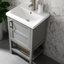 Ensemble de meuble-lavabo simple autoportant 20 po avec plateau en céramique Darion-1192387612