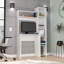 Bureau, cinq tablettes, deux tablettes supérieures, blanc-1872822112