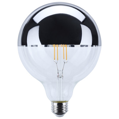 5,5 W G25 à culot moyen à culot moyen de 2700 K avec couronne argentée et remplacement de 60 watts