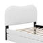 Lit plateforme tapissier simple avec lit gigogne et pieds en bois-1243782393-1243782390