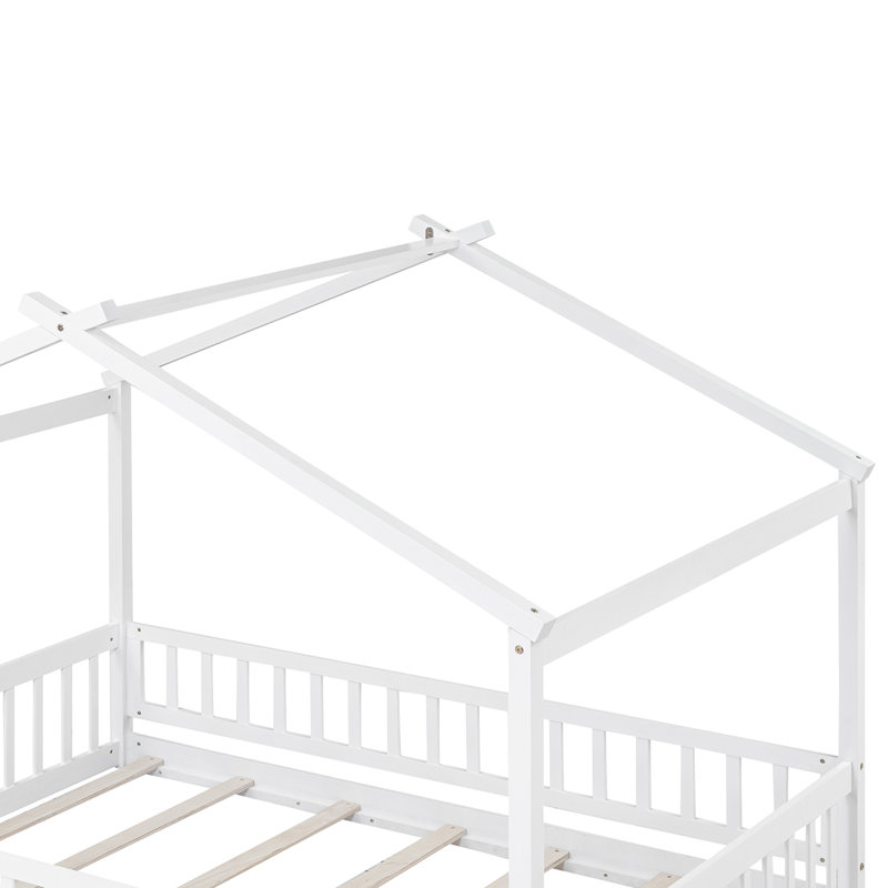 Lit pour enfant Azusa, Double, Blanc