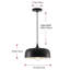 Luminaire suspendu simple à 1 lumière Cabery