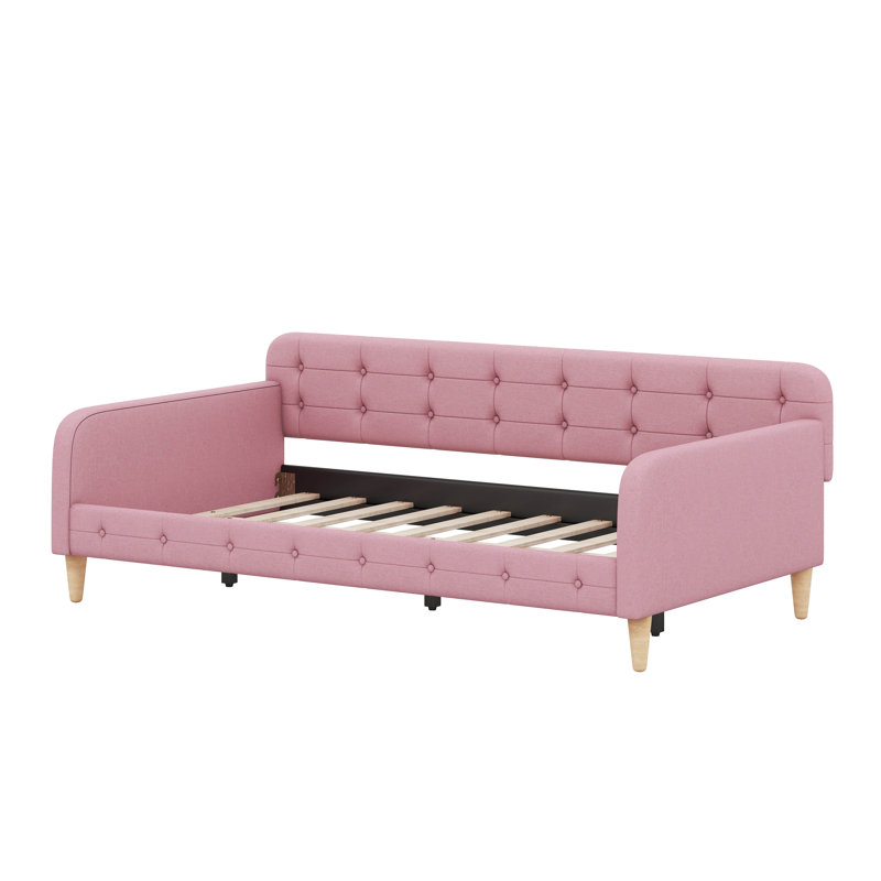 Jeroma Upholstered Daybed, Twin, Rubine
