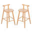 Tabouret en bois d'hévéa, ensemble de 2