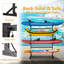 Support de rangement à 4 niveaux pour kayak et planche à pagaie - Support autoportant robuste pour kayaks, canots, planches à raquettes