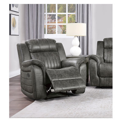 Fauteuil inclinable classique brun-gris classique 1pc