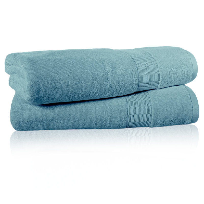 Ensemble de serviettes de bain en coton 2 pièces 100% Low Twist, Marée océanique