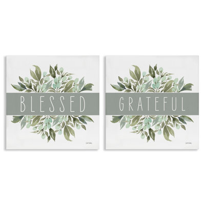 "Blessed Grateful Sentiment", ensemble de 2 toiles murales par Leslie Trimbach
