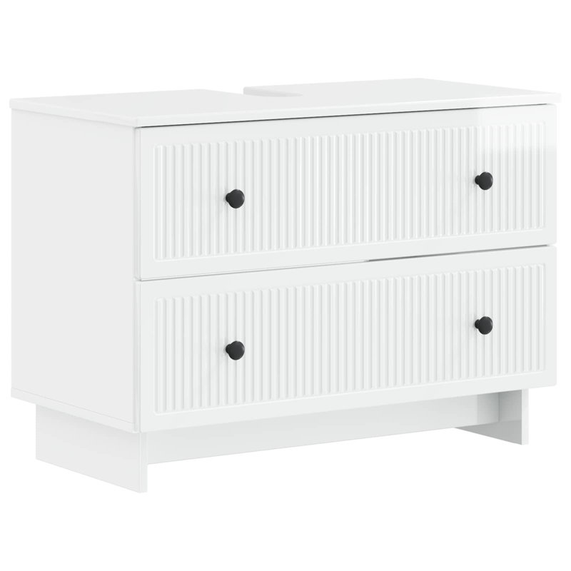 Bathroom Storage Furniture Set, High Gloss White