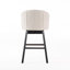Tabouret tournant à 360 degrés avec garniture cloutée, beige-117657865