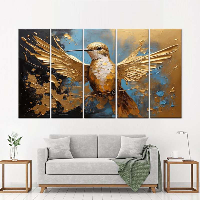 Reproduction d'art moderne sur toile, décor de vie sauvage, toile tendue 5P, H: 59,1 po x l: 98,4 po