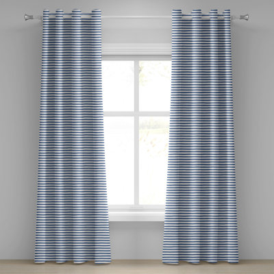 Sateen Semi Sheer Curtains / Drapes Pair