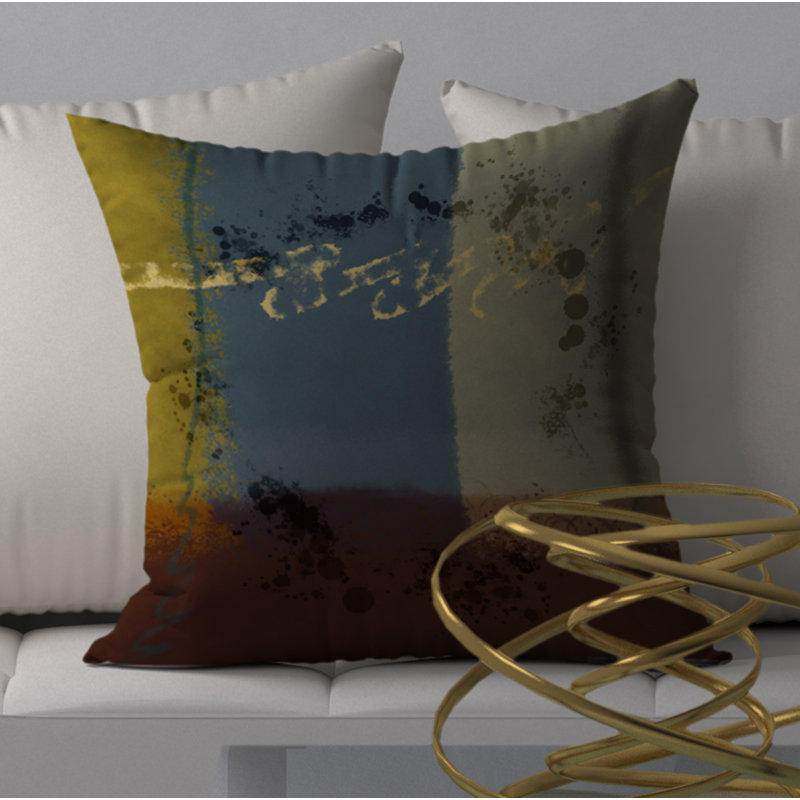 Abstract Reversible Throw Pillow, 20" x 20"