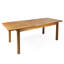 7 pièces de salle à manger en bois pour l'extérieur, 6 chaises en filet beige et 1 grande table, style moderne pour recevoir, bois facile à assembler, finition de table, sièges confortables 6, protégé