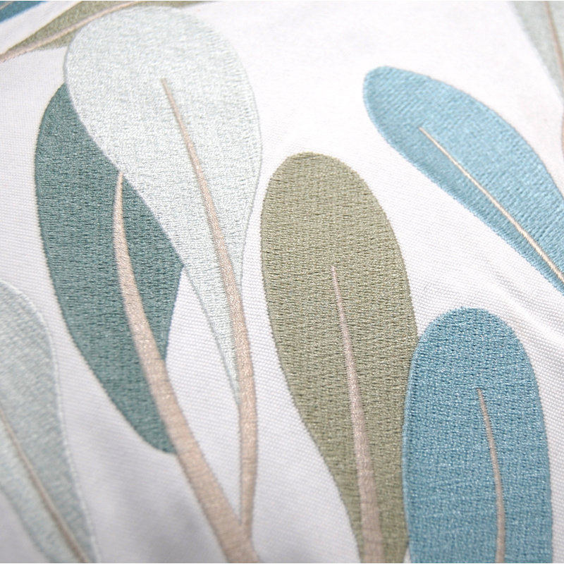 Embroidered Outdoor Throw Pillow
