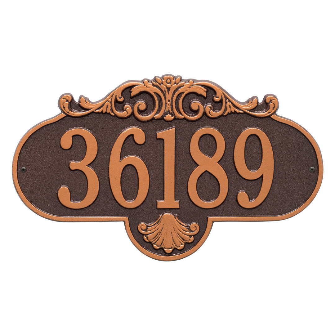 Rochelle 1-Line Wall Address Plaque Whitehall Products 