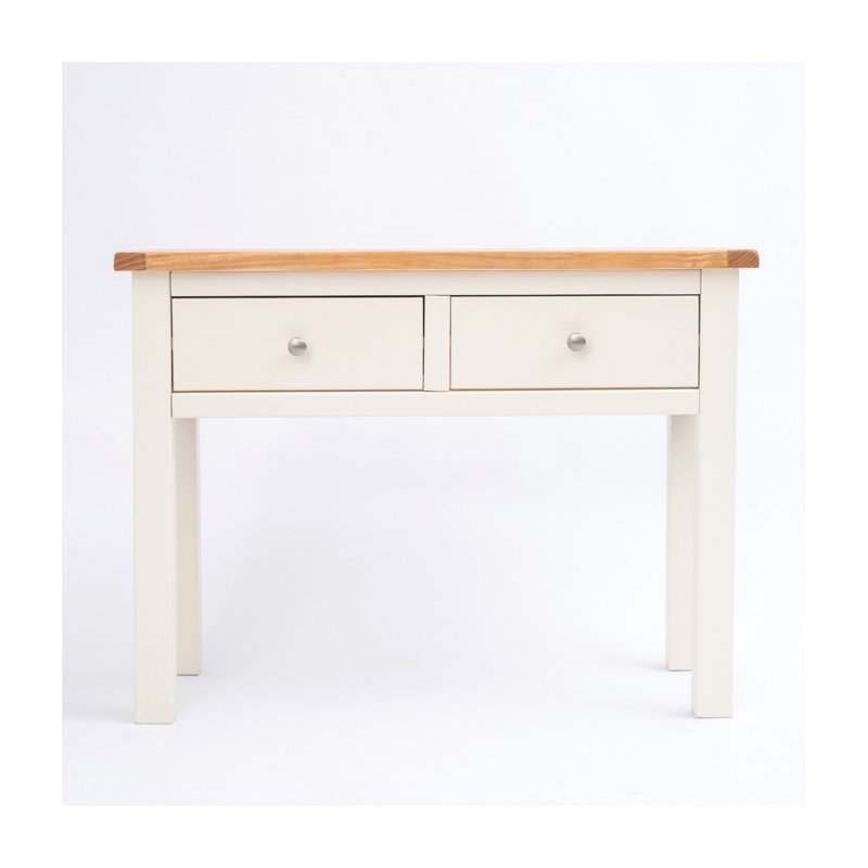 Rosewood 100 cm W Console Table, Off-White/Chrome