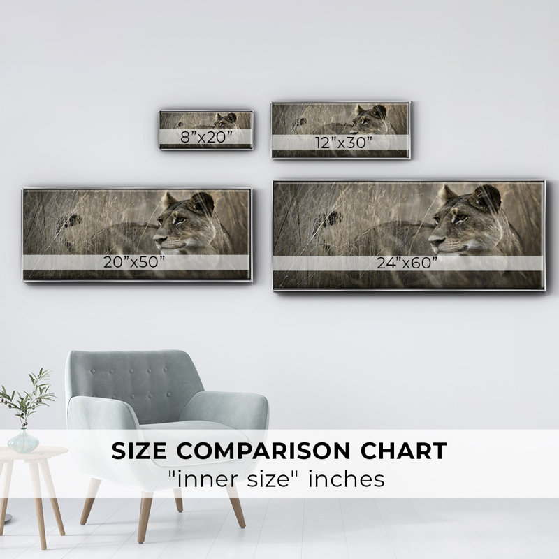 Tall Grass Alpha- Framed Canvas, 20" H x 50" W