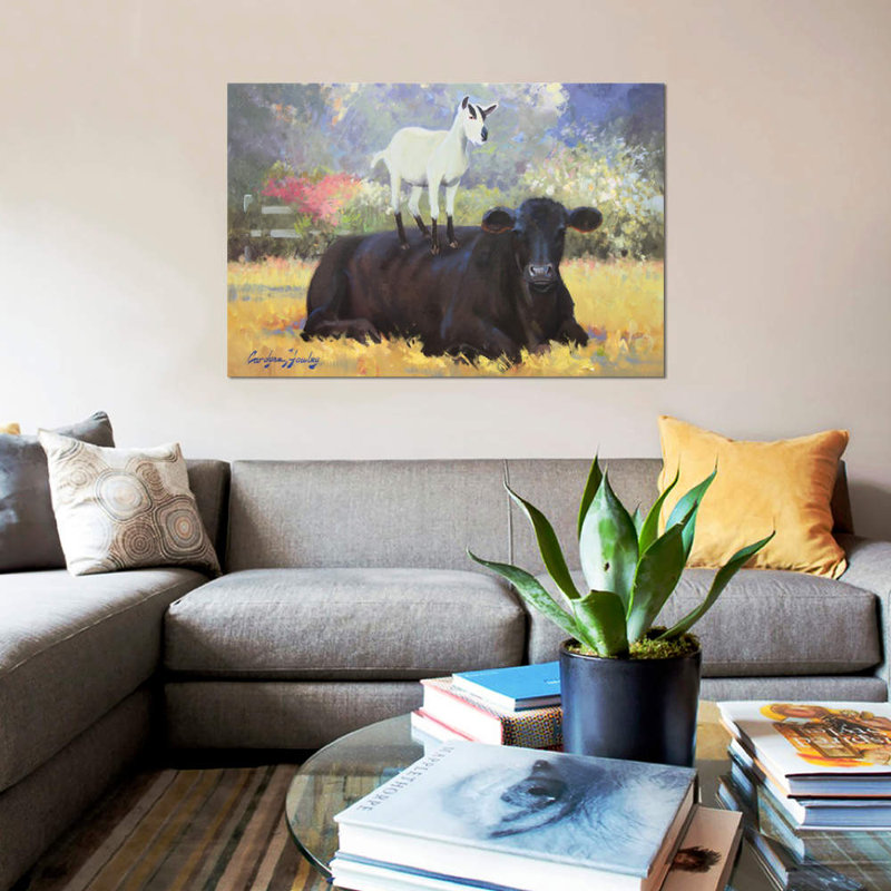 «Farm Pals V» par Carolyne Hawley, impression sur toile, H 18 po x l 26 po x P 1,5 po, Toile tendue