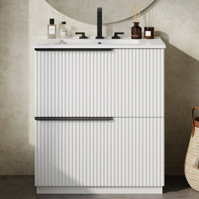 Meuble-lavabo 30 po avec lavabo en céramique