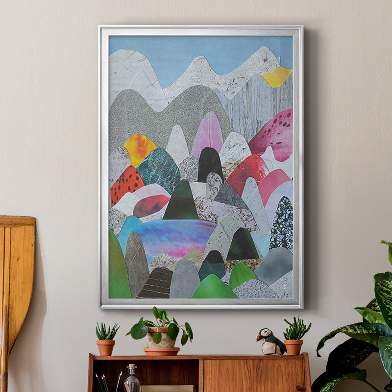 Utah Mountains par Coco Good Print, Encadrement argenté, H 24,5 po x l 18,5 po x P 1 po
