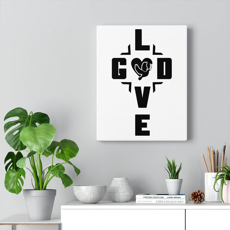 Love God - Wrapped Canvas Print, 41cm H x 30cm W