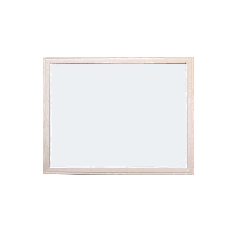 Tableau noir mural, Blanc, 36 po x 48 po, Brun clair