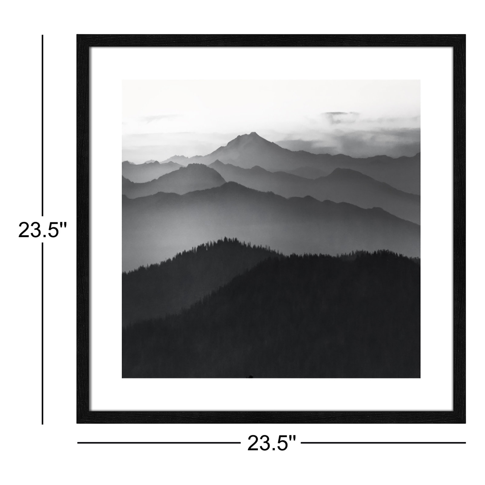 Cascades by Danita Delimont, 23.5" H x 23.5" W x 0.75" D, Black Framed