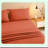 Microfiber Bliss 4-Piece Bedding Set - Soft & Lightweight Brushed Sheets with Pillowcases - Fade Resistant & Easy Care - Queen Size in Persimmon Color