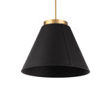Bentley 1 - Light Black/Aged Brass LED Single Pendant