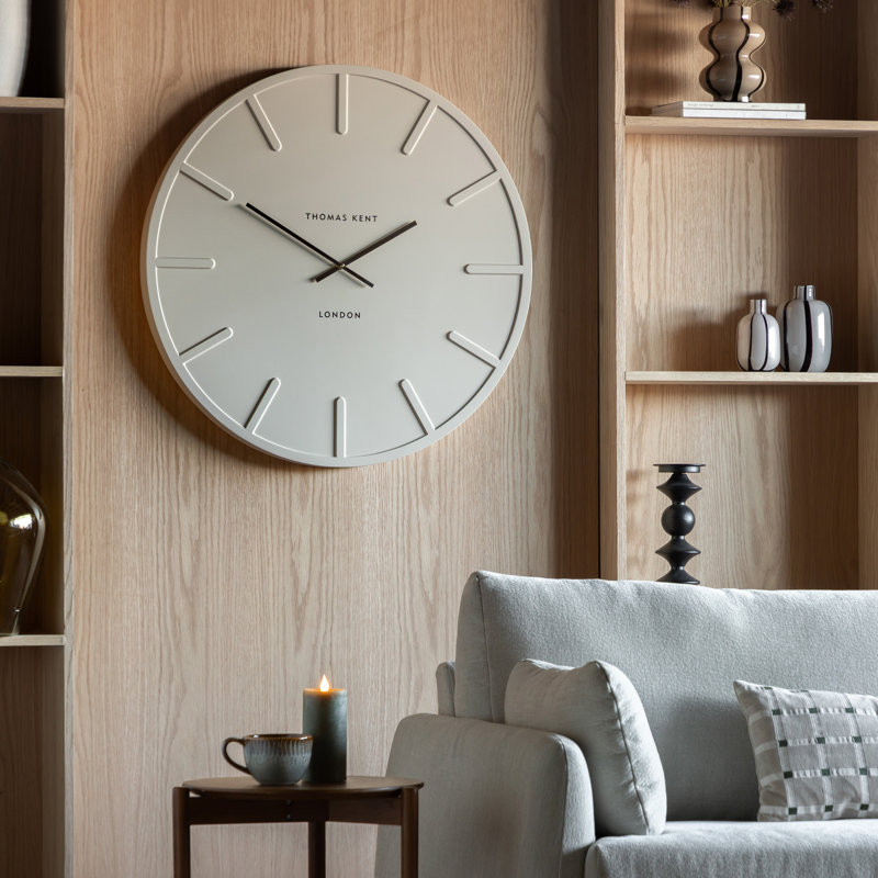 Numerical MDF Atomic Tabletop Clock, Cream