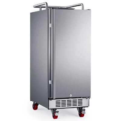 EdgeStar Outdoor Party 3.35 Cubic Feet Silver Outdoor Conversion Kit with Door Lock and Adjustable Temperature